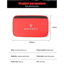 Load image into Gallery viewer, 2pcs Maserati Logo Seat Belt Shoulder Pads
