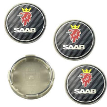 Load image into Gallery viewer, 4pcs 63mm SAAB Wheel Center Caps
