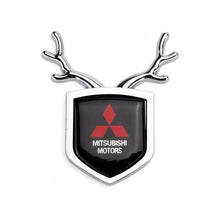 Load image into Gallery viewer, 2pcs Mitsubishi Logo Shield Antler Emblems
