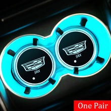 Load image into Gallery viewer, 2pcs Cadillac Logo Led Cup Holder Mat Pad
