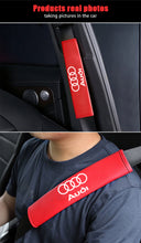 Load image into Gallery viewer, 2pcs Audi Logo Seat Belt Pads
