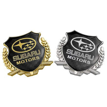 Load image into Gallery viewer, Subaru Motors Carbon Shield Logo Emblem
