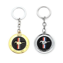 Load image into Gallery viewer, Ford Mustang GT Metal Round Keychain
