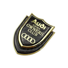 Load image into Gallery viewer, Audi Logo Owners Club Shield Emblem Sticker

