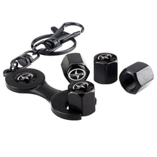 Load image into Gallery viewer, 4pcs Scion Toyota Silver Wheel Tire Valve Caps+Keychain
