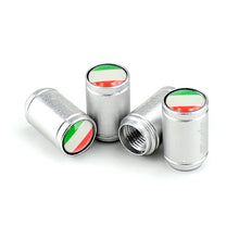 Load image into Gallery viewer, 4pcs Italy Flag Logo Tire Valve Caps
