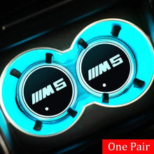 Load image into Gallery viewer, 2pcs BMW M Logo Led Cup Holder Mat Pad
