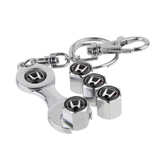 Load image into Gallery viewer, Honda Logo Wheel Tire Valve Caps+Keychain
