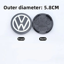 Load image into Gallery viewer, 56/58/60/65/66/70/76MM 4pcs ABS Car Wheel Center Caps Hub Cover Emblem Accessories for GTI Jetta Tiguan Golf POLO Passat B5 B6
