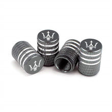 Load image into Gallery viewer, 4pcs Maserati Logo Tire Valve Caps - White Logo
