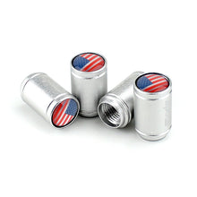 Load image into Gallery viewer, 4pcs USA Flag Logo Tire Valve Caps
