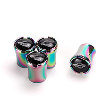 Load image into Gallery viewer, 4pcs Mini Logo Tire Valve Caps - Neo Chrome
