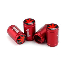 Load image into Gallery viewer, 4pcs Cannabis Marijuana Logo Tire Valve Caps
