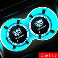 Load image into Gallery viewer, 2pcs Cadillac Logo Led Cup Holder Mat Pad
