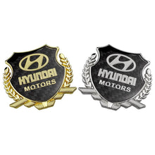 Load image into Gallery viewer, Hyundai Motors Carbon Shield Logo Emblem
