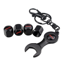 Load image into Gallery viewer, 4pcs GMC Logo Type2 Silver Wheel Tire Valve Caps+Keychain
