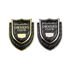 Load image into Gallery viewer, Car Cadillac Owners Club Shield Emblem Sticker
