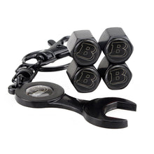 Load image into Gallery viewer, 4pcs Mercedes Tire Valve Caps + Keychain
