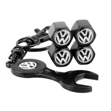Load image into Gallery viewer, 4pcs Volkswagen LOGO Wheel Tire Valve Caps+Keychain
