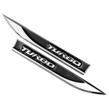 Load image into Gallery viewer, 2Pcs Turbo Nameplate Blade Fender Emblem Sticker
