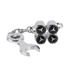 Load image into Gallery viewer, Mercedes Benz AMG Tire Valve Caps with KeyChain
