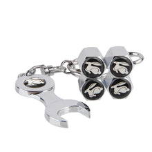 Load image into Gallery viewer, 4pcs Volkswagen LOGO Wheel Tire Valve Caps+Keychain
