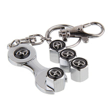 Load image into Gallery viewer, 4pcs Scion Toyota Silver Wheel Tire Valve Caps+Keychain
