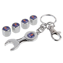 Load image into Gallery viewer, SAAB Wheel Tire Valve Caps+Keychain
