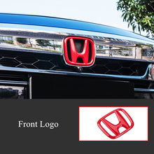 Load image into Gallery viewer, Logo For Honda 10th Civic 2016-2020 ABS Steering Wheel Front Emblem Rear Tailgate Badge Decal Creative Modfication
