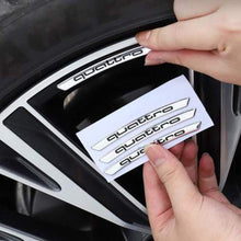 Load image into Gallery viewer, 4pcs Quattro Wheel Emblem Sticker for Audi

