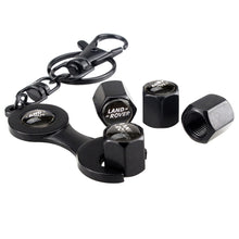 Load image into Gallery viewer, 4pcs Land Rover Wheel Tire Valve Caps+Keychain
