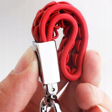 Load image into Gallery viewer, 2pcs Leather car keychain keyring key ring
