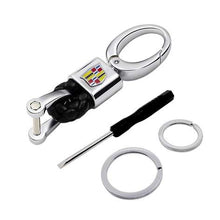 Load image into Gallery viewer, Keychain Leather+Metal Cadillac Logo
