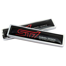 Load image into Gallery viewer, 2pcs Subaru Tecnica International STI Emblem Stickers
