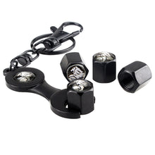 Load image into Gallery viewer, 4pcs Holden Black Wheel Tire Valve Caps Covers+Keychain

