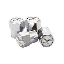 Load image into Gallery viewer, 4pcs Bentley White Background Logo Tire Valve Caps
