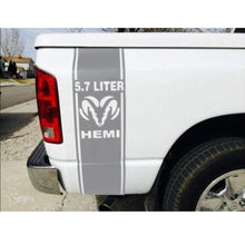 Load image into Gallery viewer, 2pcs Both Sides 5.7 Liter Dodge RAM HEMI Vinyl Decal Sticker
