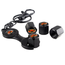 Load image into Gallery viewer, 4pcs Geely Logo Silver Wheel Tire Valve Caps+Keychain
