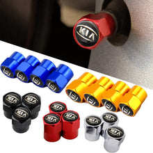 Load image into Gallery viewer, 4pcs KIA Black Background Logo Tire Valve Caps
