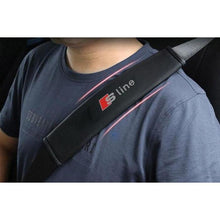 Load image into Gallery viewer, 2pcs Audi Sline Logo Seat Belt Pads
