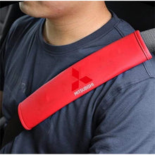 Load image into Gallery viewer, 2pcs Mitsubishi Logo Seat Belt Pads
