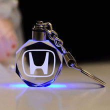 Load image into Gallery viewer, Honda Logo LED Crystal Light Changing Keychain
