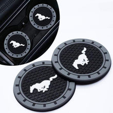 Load image into Gallery viewer, 2pcs Mustang Logo Auto Cup Holder Mats
