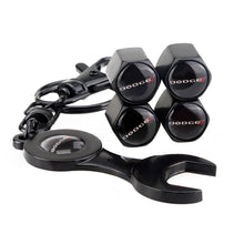 Load image into Gallery viewer, 4pcs Dodge Logo Wheel Tire Valve Caps+Keychain
