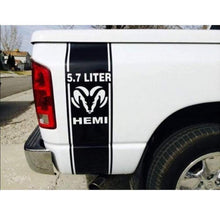 Load image into Gallery viewer, 2pcs Both Sides 5.7 Liter Dodge RAM HEMI Vinyl Decal Sticker
