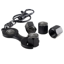 Load image into Gallery viewer, 4pcs Volvo Logo Type2 Silver Wheel Tire Valve Caps+Keychain
