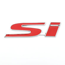 Load image into Gallery viewer, Car Sticker SI Logo Auto Emblem Badge 3D Metal Trunk Decals for Honda Civic Si Accord Jazz Crv Hrv City Odyssey Fit Accessories
