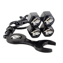 Load image into Gallery viewer, 4pcs Volkswagen LOGO Wheel Tire Valve Caps+Keychain
