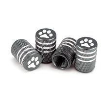 Load image into Gallery viewer, 4pcs Paw Footprint Logo Tire Valve Caps

