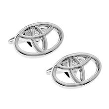 Load image into Gallery viewer, 2pcs Toyota Logo Men's Shirt Cufflinks - Silver
